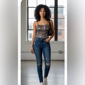 Fashion Nova Snakeskin Bodysuit